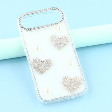 iPhone Air Funklende Kærlighed og Perle Hybrid Cover - Hvid