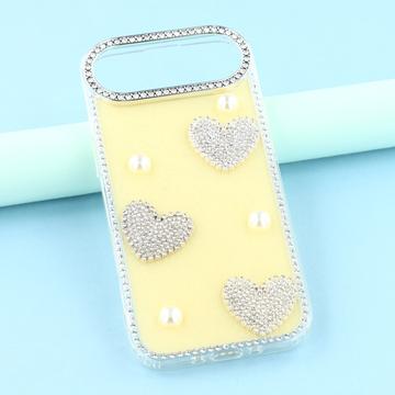 iPhone Air Funklende Kærlighed og Perle Hybrid Cover - Gul
