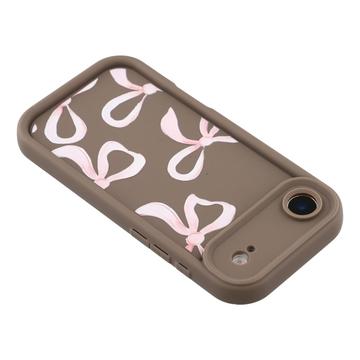 iPhone Air Stilfuldt stødsikkert TPU cover med forhøjede kanter - Brun / Stor sløjfe