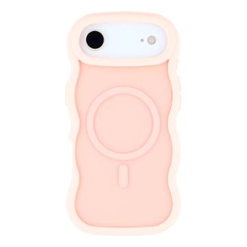 iPhone Air Bølgekant magnetisk hybrid cover - pink