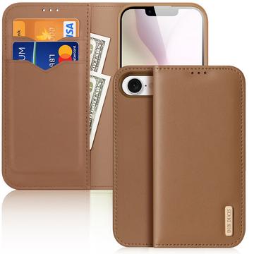 iPhone 16e/17e Dux Ducis Hivo Læderpung - Brun