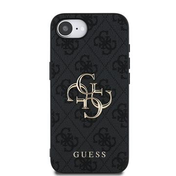iPhone 16e/17e Guess 4G Big Metal Logo Hybrid Cover - Grå