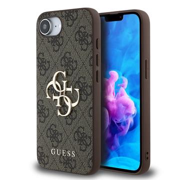 iPhone 16e/17e Guess 4G Big Metal Logo Hybrid Cover - Brun