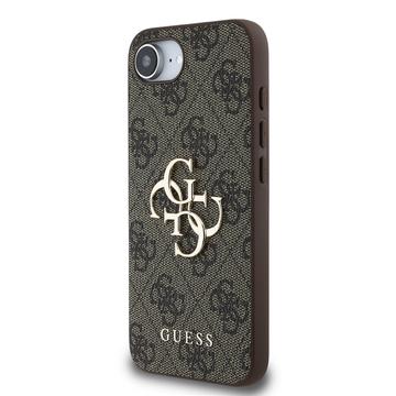 iPhone 16e/17e Guess 4G Big Metal Logo Hybrid Cover - Brun