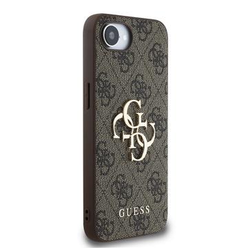 iPhone 16e/17e Guess 4G Big Metal Logo Hybrid Cover - Brun