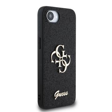 iPhone 16e/17e Guess Fixed Glitter 4G Metal Logo Cover - Sort