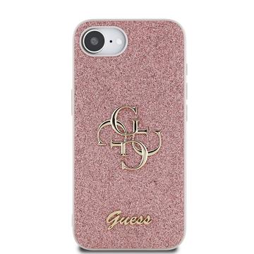 iPhone 16e/17e Guess Fixed Glitter 4G Metal Logo Cover - Pink