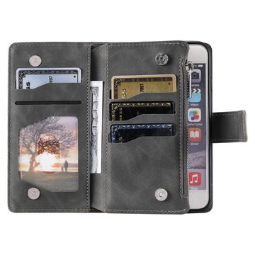 iPhone 16e/17e Mandala Series Etui med Pung - Grå