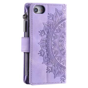 iPhone 16e/17e Mandala Series Etui med Pung - Lilla