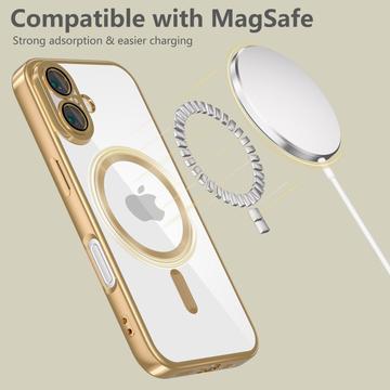 iPhone 16e/17e Tech-Protect MagFlex Cover - MagSafe-kompatibelt - Klar / Guld
