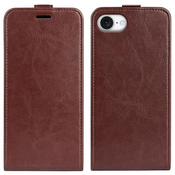 iPhone 16e/17e Vertikal Flip Taske med Kortholder - Brun