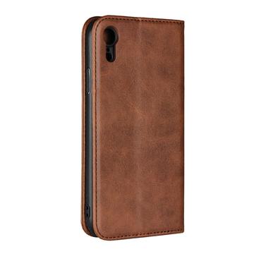 iPhone XR Retro Pung Taske med Magnetisk Lukning - Kaffe
