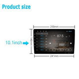 10-tommers Bluetooth-bilstereo med GPS-navigation og Android 13 - 2GB RAM/32GB ROM