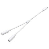 2-i-1 Lightning / 3,5 mm Hovedtelefon Jack Adapter MH027 - Hvid