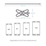 2-i-1 nakkestrop med silikoneetui til smartphone - 6.5" - mørkeblå