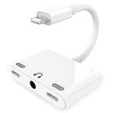 3-i-1 Lightning & 3.5mm Lydadapter - Hvid