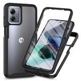 Motorola Moto G54 360 Beskyttelse Cover - Sort / Klar