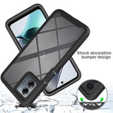 Motorola Moto G54 360 Beskyttelse Cover - Sort / Klar