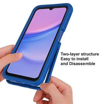 Samsung Galaxy A17 360 Beskyttelse Cover - Blå / Klar