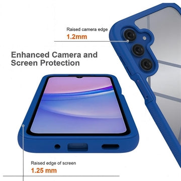 Samsung Galaxy A17 360 Beskyttelse Cover - Blå / Klar