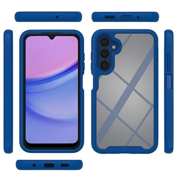 Samsung Galaxy A17 360 Beskyttelse Cover - Blå / Klar
