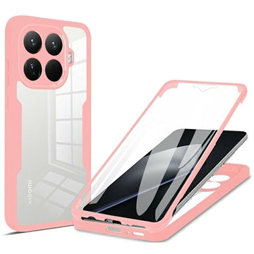 Xiaomi 15T Pro 360 Beskyttelse Cover - Pink / Klar