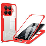 Xiaomi 15T Pro 360 Beskyttelse Cover - Rød / Klar