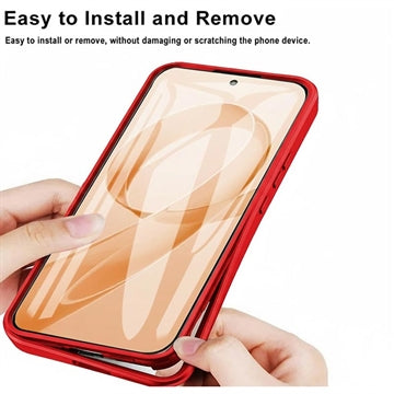Xiaomi Redmi K90 Pro Max 360 Beskyttelse Cover - Rød / Klar