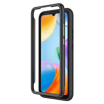 360 Beskyttelse Xiaomi Redmi 10C Cover - Sort / Klar