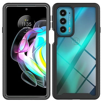 360 Beskyttelse Motorola Edge 20 Cover - Sort / Klar