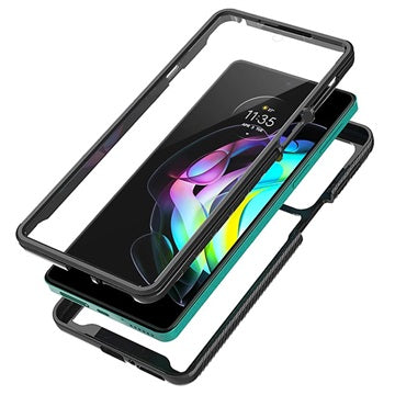 360 Beskyttelse Motorola Edge 20 Cover - Sort / Klar
