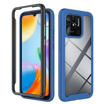 360 Beskyttelse Xiaomi Redmi 10C Cover - Mørkeblå / Gennemsigtig