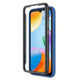 360 Beskyttelse Xiaomi Redmi 10C Cover - Mørkeblå / Gennemsigtig