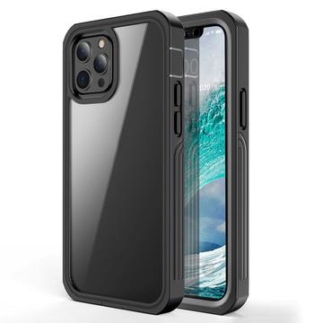 iPhone 12/12 Pro 360 Beskyttelse Cover - Sort / Klar