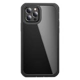 iPhone 12/12 Pro 360 Beskyttelse Cover - Sort / Klar