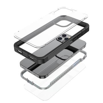 iPhone 12/12 Pro 360 Beskyttelse Cover - Sort / Klar