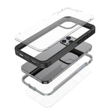 iPhone 12/12 Pro 360 Beskyttelse Cover - Sort / Klar