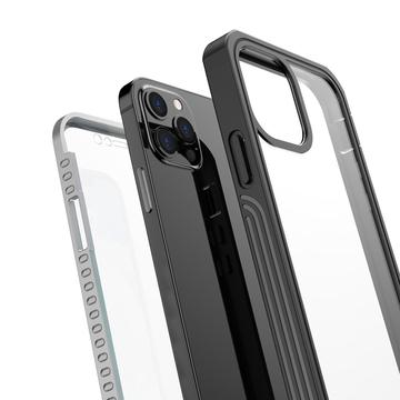 iPhone 12/12 Pro 360 Beskyttelse Cover - Sort / Klar