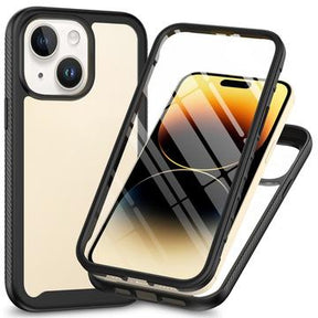 iPhone 15 360 Beskyttelse Cover - Sort / Klar