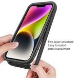 iPhone 15 360 Beskyttelse Cover - Sort / Klar
