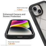 iPhone 15 360 Beskyttelse Cover - Sort / Klar