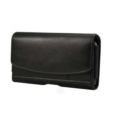 6,3-6,9 tommer Universal PU-lædertaske i vandret stil med bælteclips til mænd, størrelse: 17,5 x 8,7 x 1,8 cm
