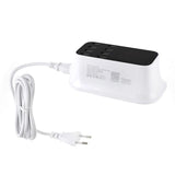 8-Port USB Docking Station med LED-skærm - Hvid