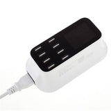 8-Port USB Docking Station med LED-skærm - Hvid