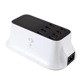 8-Port USB Docking Station med LED-skærm - Hvid