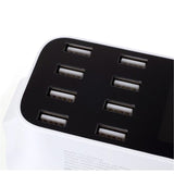 8-Port USB Docking Station med LED-skærm - Hvid