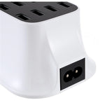 8-Port USB Docking Station med LED-skærm - Hvid