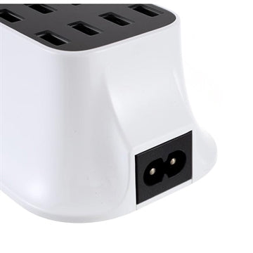 8-Port USB Docking Station med LED-skærm - Hvid