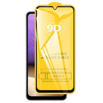 Samsung Galaxy A22 4G/A32 4G 9D Full Cover Skærmbeskyttelse Hærdet Glas - 9H, 0.3mm - Sort Kant