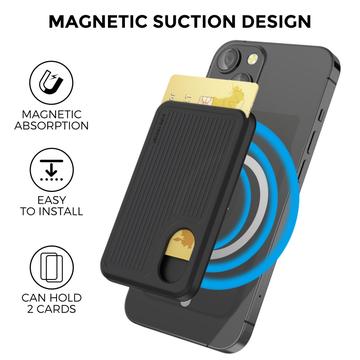 AhaStyle PT133-B Magnetisk silikone-telefonkortholder - sort